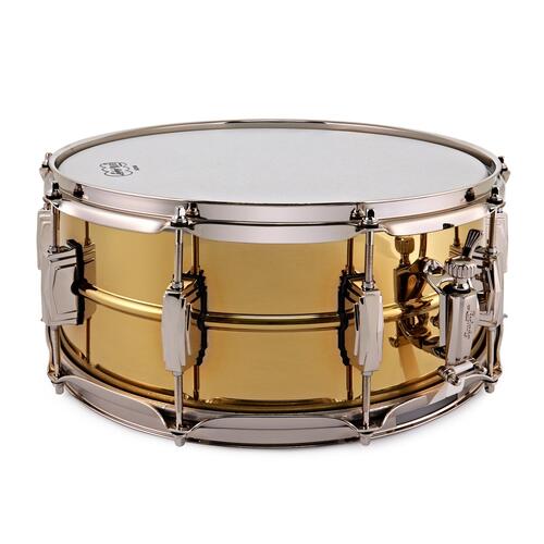 Image 1 - Ludwig 14 x 6.5" LM403 Super Series Brass w/Nickel HW Snare Drum